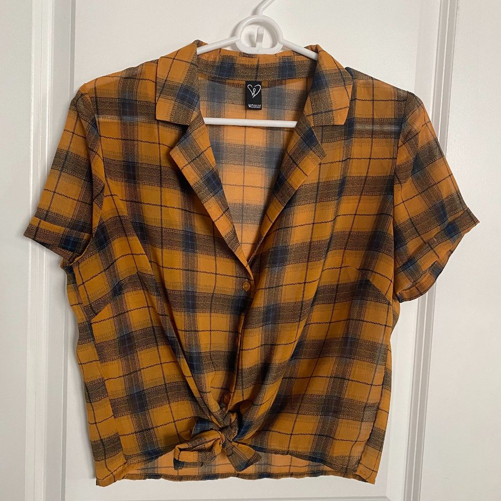 Yellow Plaid Top